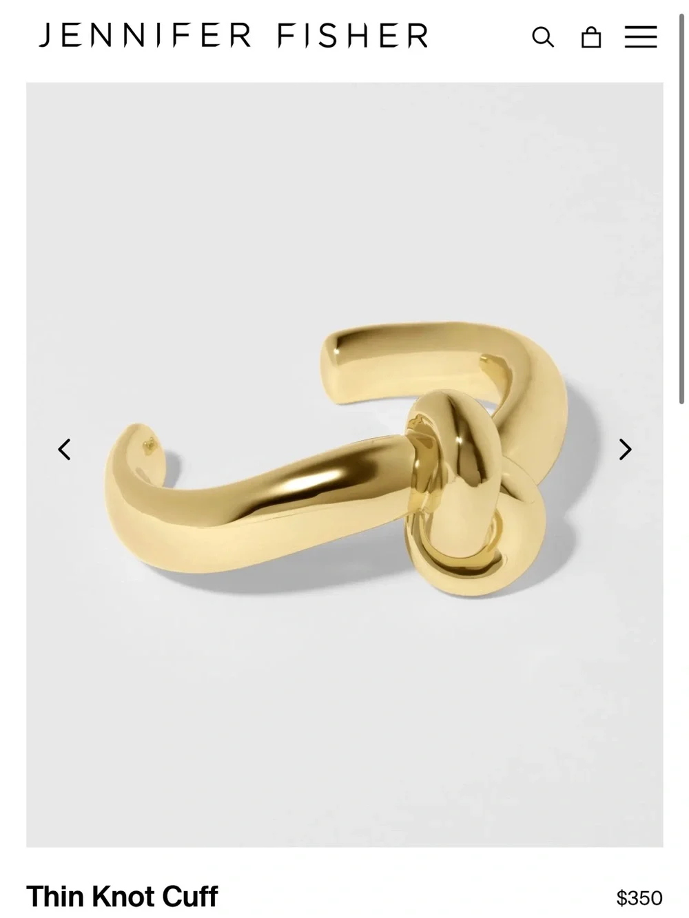 Jennifer Fisher Polished Gold Knot Cuff Bracelet - Brand new one with tags 🏷️